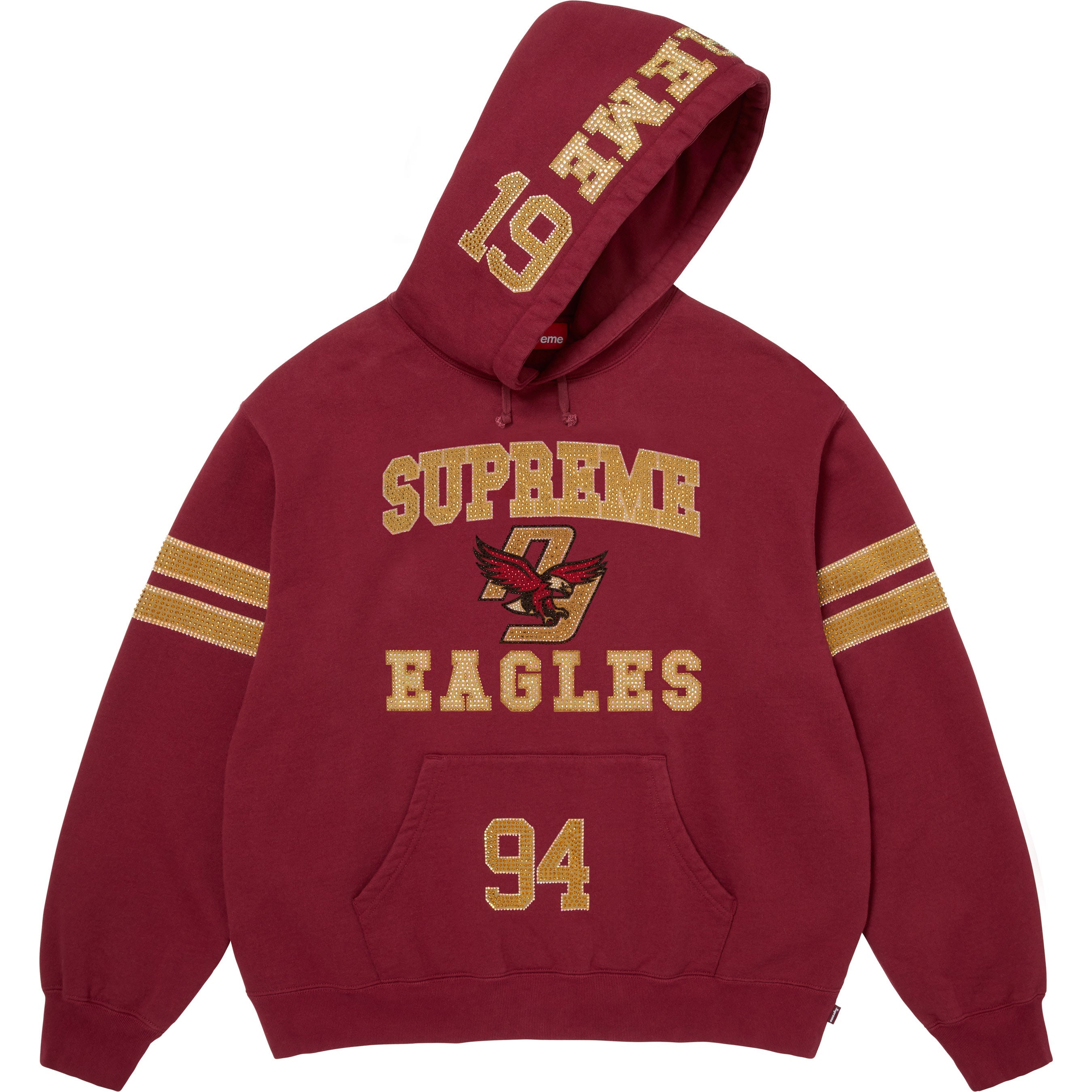 Rhinestone Eagle Hooded Sweatshirt view 16